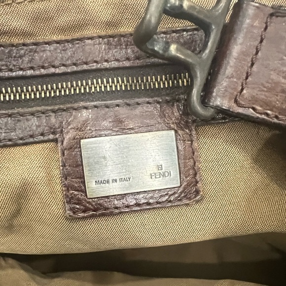 FENDI Tobacco Zucca Chef De Jour Canvas/Leather Medium Tote Bag - Picture 14 of 16